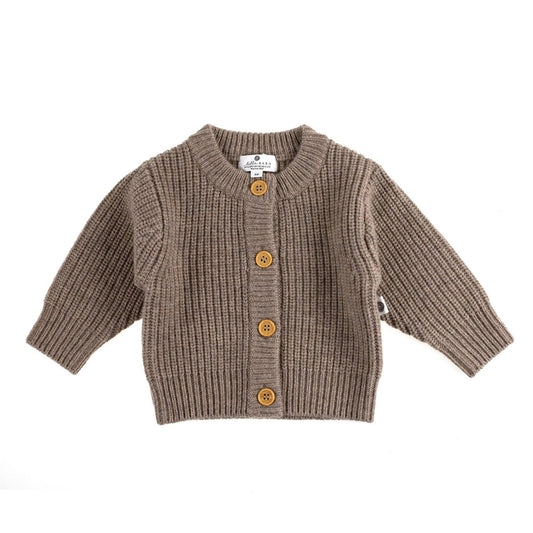 Gestrickte Babyjacke aus Merinowolle