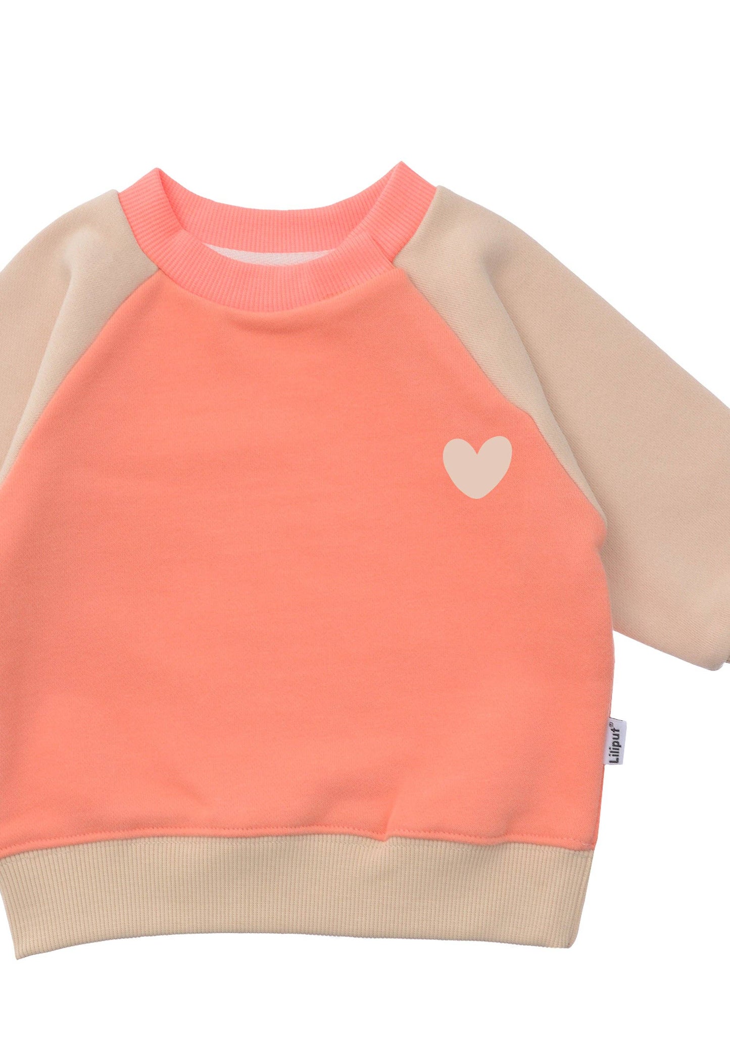 Sweatshirt in orange/beige "Herz"