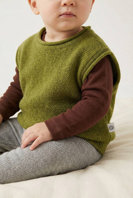 Merinowolle gestrickte Baby-Weste