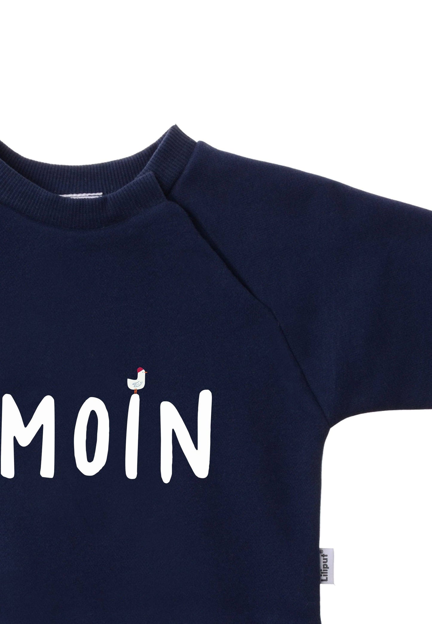 Sweatshirt in blau "moin"