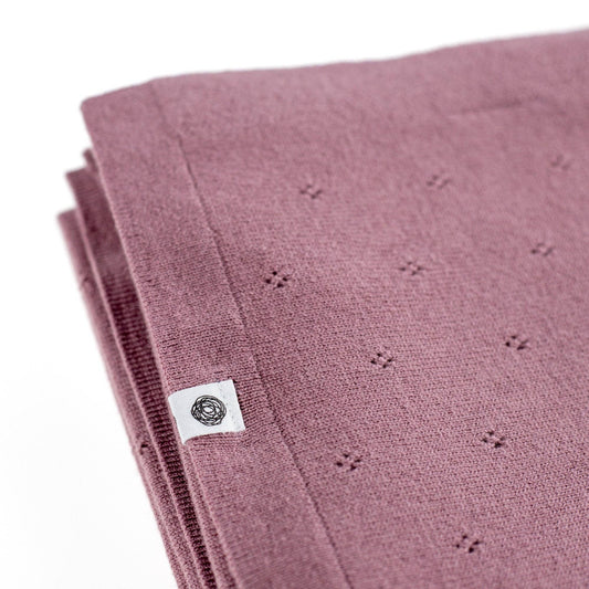 Wollen Babydecke - Pointelle Gestrickt - Merinowolle