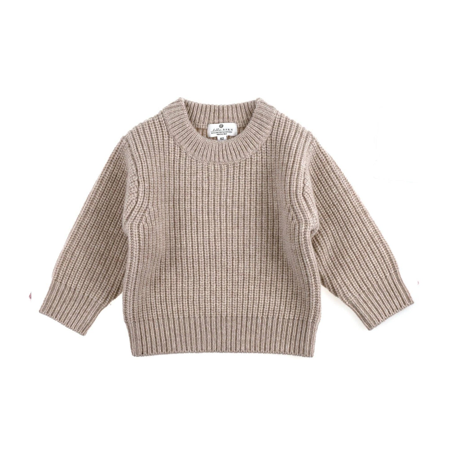 Gestrickter Baby-Pullover aus Merinowolle