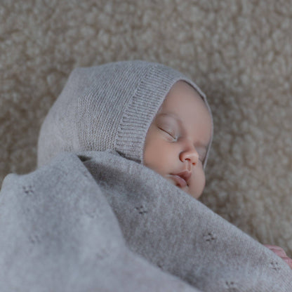 Wollene Strickmütze Baby Gestrickt - Merinowolle