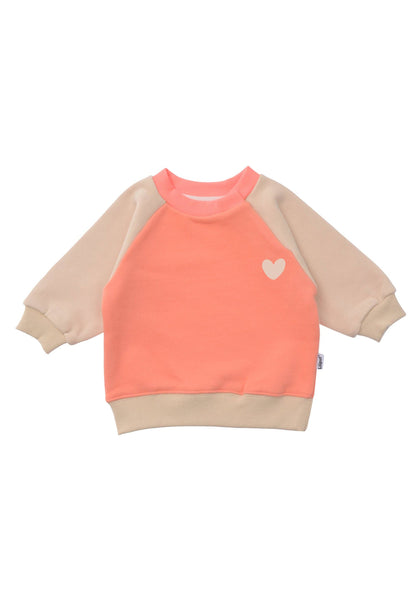 Sweatshirt in orange/beige "Herz"