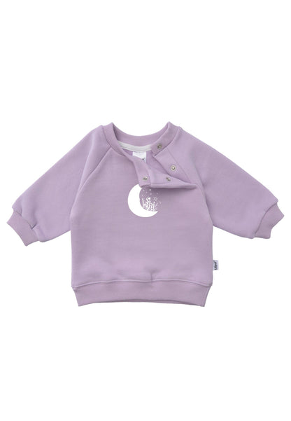 Sweatshirt in flieder mit Print "Mond"