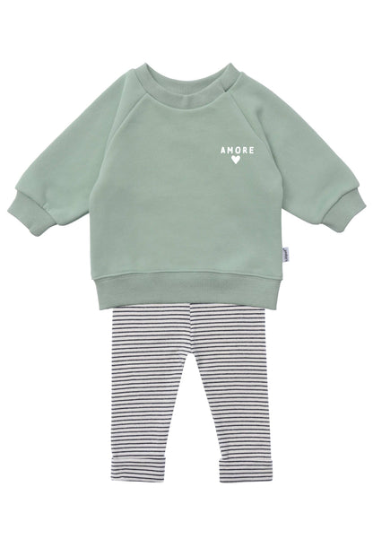 2tlg. Set mit Sweatshirt "amore" und Leggings