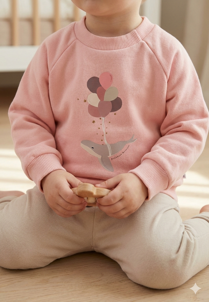 Sweatshirt in dusty pink "Wal"