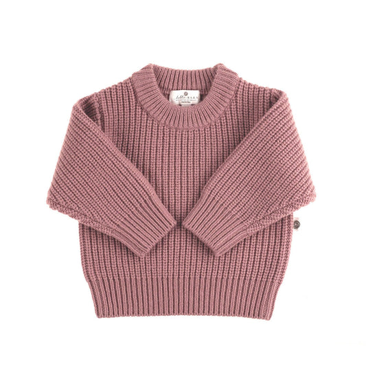 Gestrickter Baby-Pullover aus Merinowolle