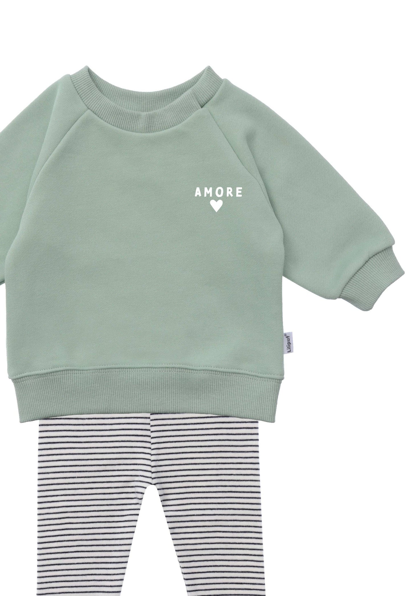 2tlg. Set mit Sweatshirt "amore" und Leggings