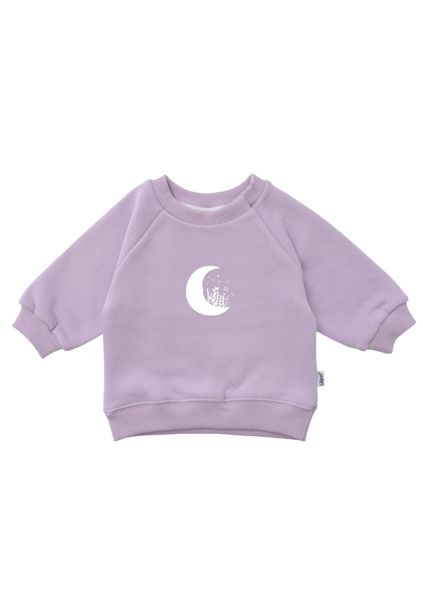 Sweatshirt in flieder mit Print "Mond"