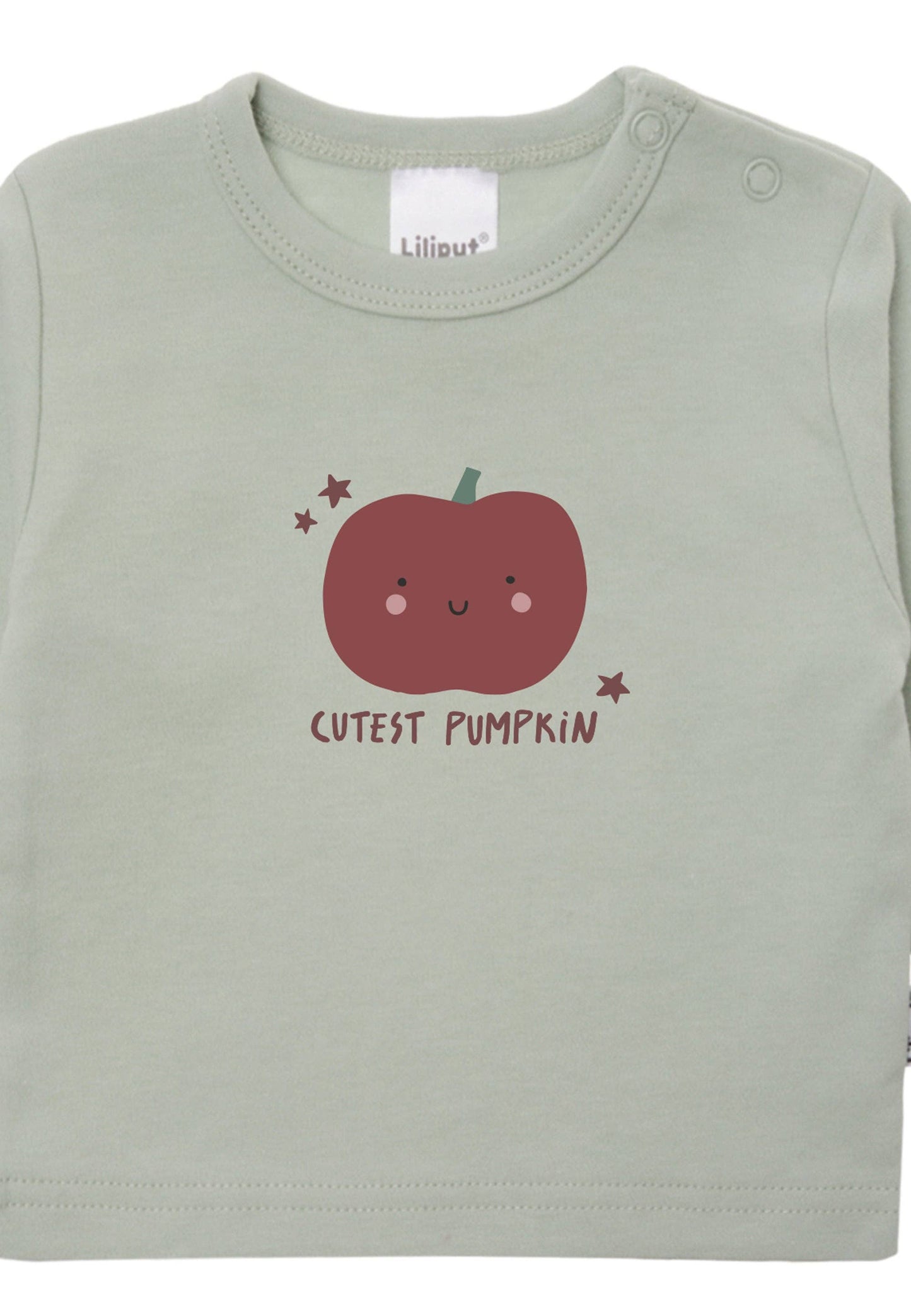 Langarmshirt in schilf mit "cutest Pumpkin" Print